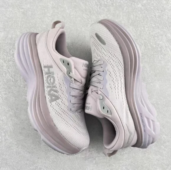 Hoka☆ Bondi 8 Lilac Marble Sneaker - Picture 2 of 8